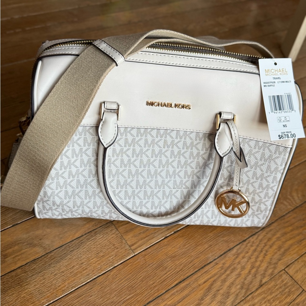 Michael Kors Cream and Tan Women's Bag